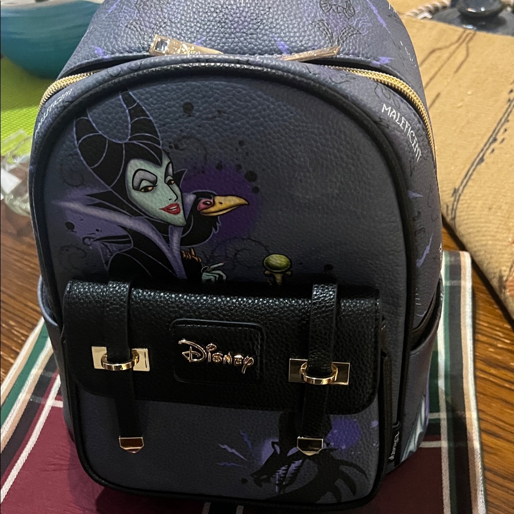 Disney Maleficent Gray and Black Backpack